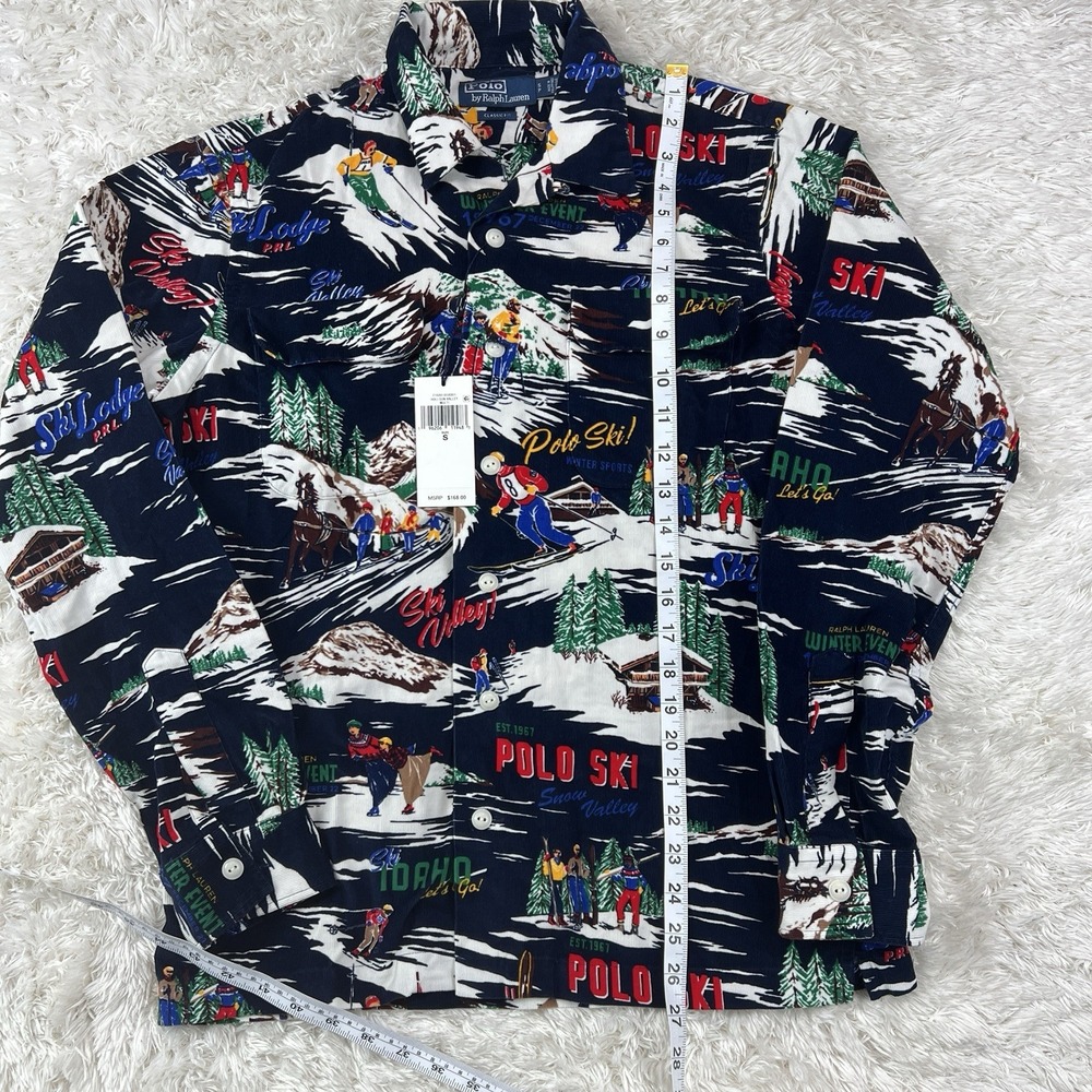 Polo Ralph Lauren Holiday Sun Valley Ski Graphic Button Down Shirt Classic SMALL - Picture 8 of 9